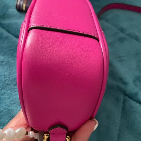 Tory Burch Pink Chevron Quilted Crossbody - Picture 8 of 12